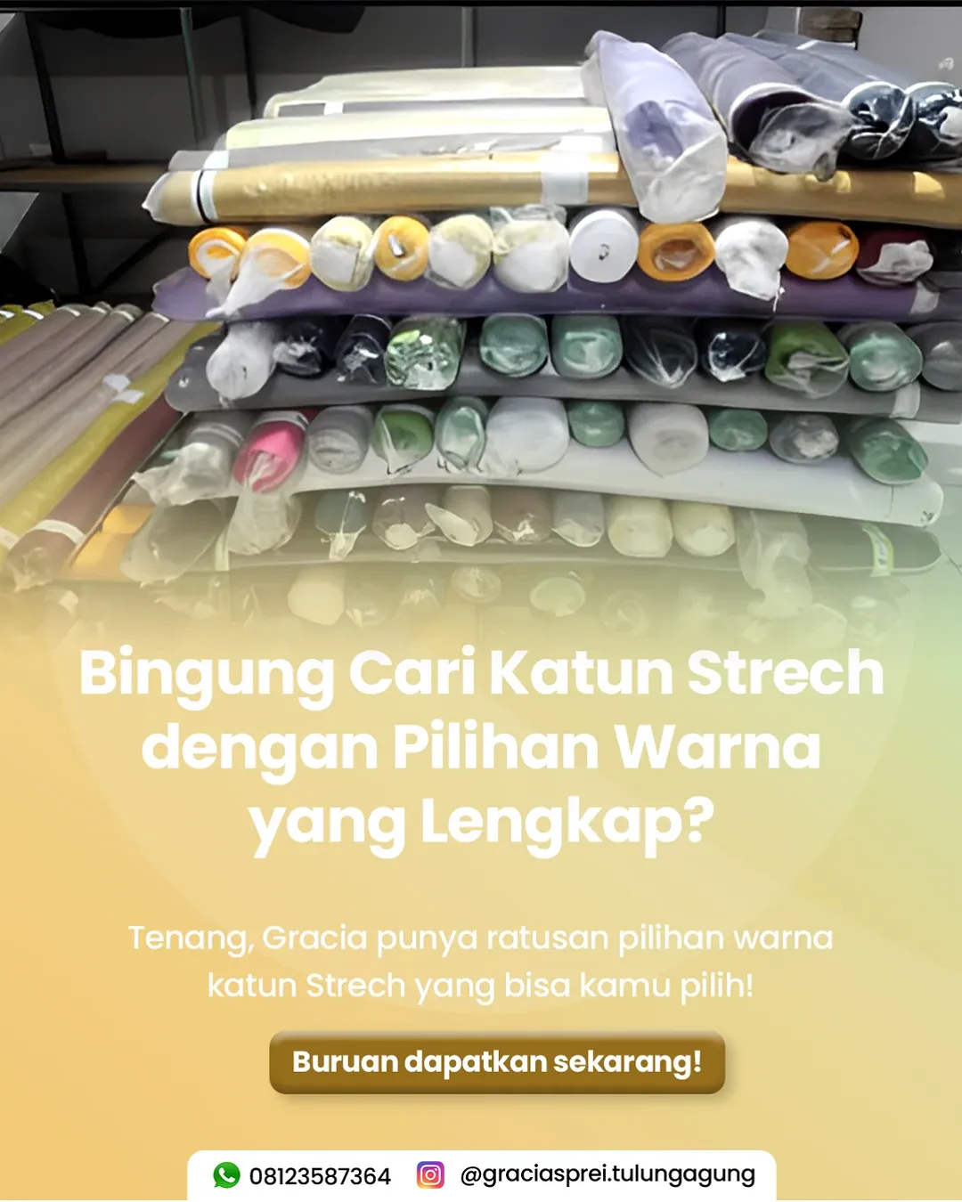 <p>Bingung cari katun stretch dengan pilihan warna